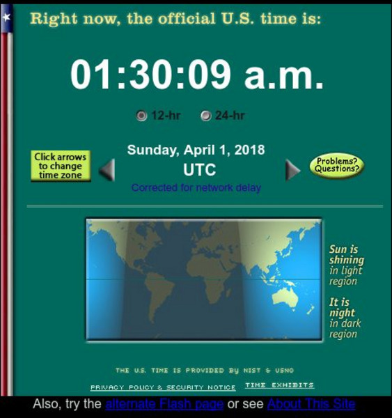 The Official U. S. Time Activity The Official U. S. Time Activity