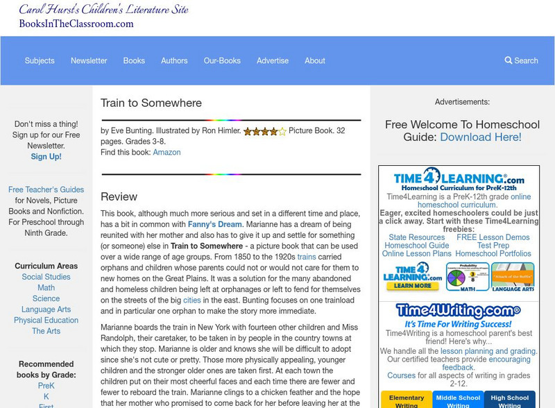 Carol Hurst's Children's Literature Site: Train to Somewhere Website Carol Hurst's Children's Literature Site: Train to Somewhere Website
