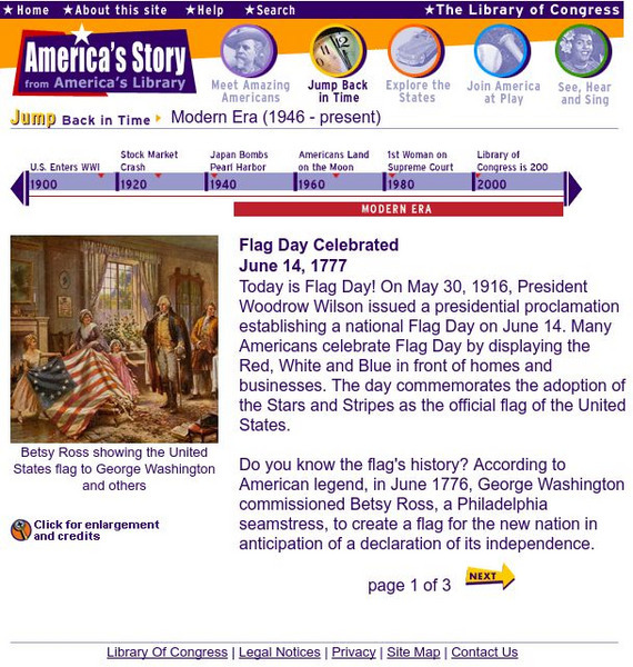 Loc: America's Story: Flag Day Celebrated Website Loc: America's Story: Flag Day Celebrated Website