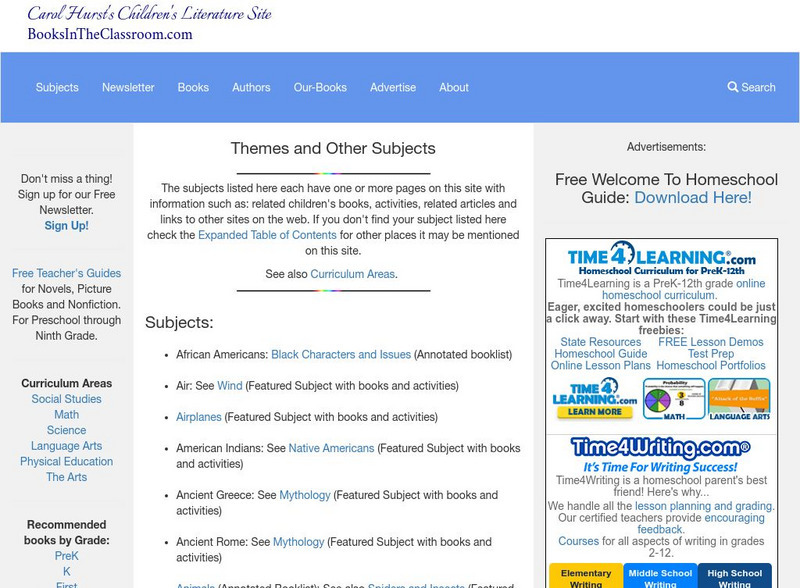 Carol Hurst's Children's Literature Site: Themes and Subjects Lesson Plan Carol Hurst's Children's Literature Site: Themes and Subjects Lesson Plan