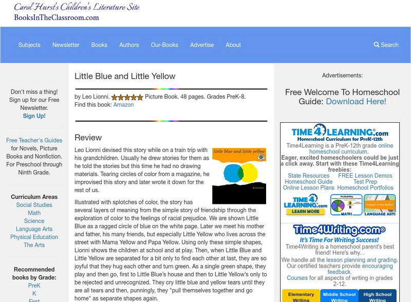 Carol Hurst's Children's Literature Site: Little Blue and Little Yellow Website Carol Hurst's Children's Literature Site: Little Blue and Little Yellow Website
