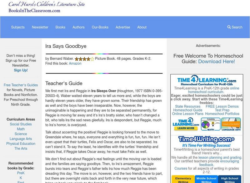 Carol Hurst's Children's Literature Site: Ira Says Goodbye Website