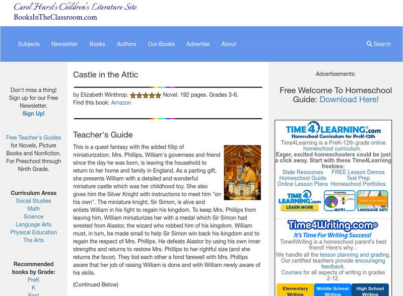 Carol Hurst's Children's Literature Site: The Castle in the Attic Website Carol Hurst's Children's Literature Site: The Castle in the Attic Website