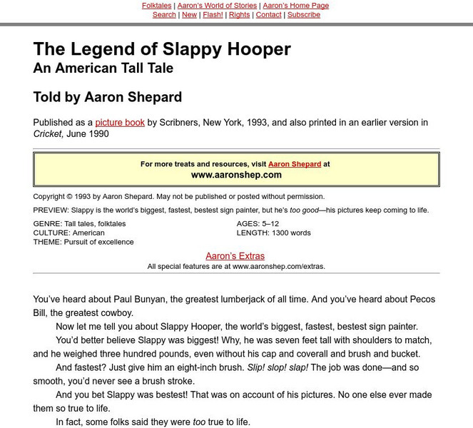 Aaron Shepherd: The Legend of Slappy Hooper eBook Aaron Shepherd: The Legend of Slappy Hooper eBook