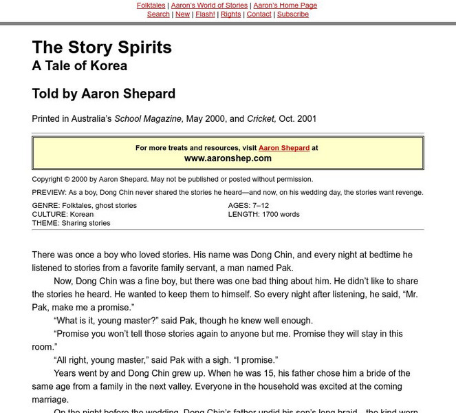 Aaron Shepherd: The Story Spirits eBook Aaron Shepherd: The Story Spirits eBook