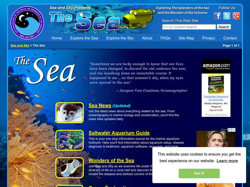 Sea Sky: Explore the Sea Website Sea Sky: Explore the Sea Website