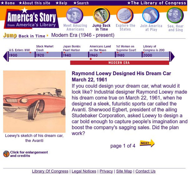 Loc: America's Story: Raymond Loewy and the Dream Car Handout Loc: America's Story: Raymond Loewy and the Dream Car Handout