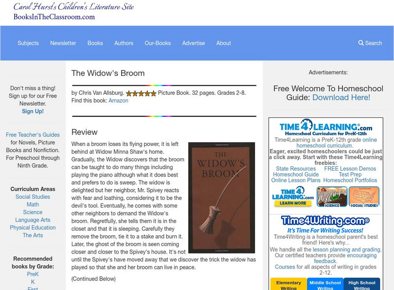 Carol Hurst's Children's Literature Site: Widow's Broom Website Carol Hurst's Children's Literature Site: Widow's Broom Website
