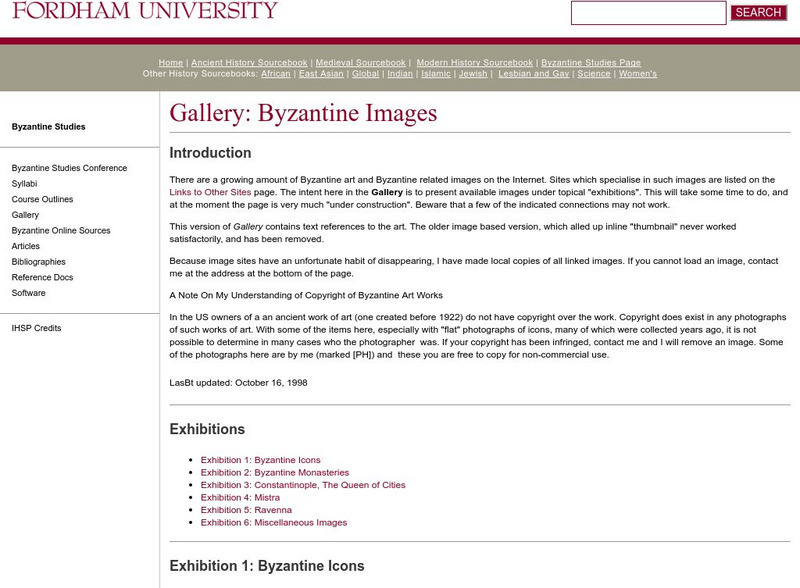 Fordham University: Byzantine Studies: Byzantine Images Website Fordham University: Byzantine Studies: Byzantine Images Website