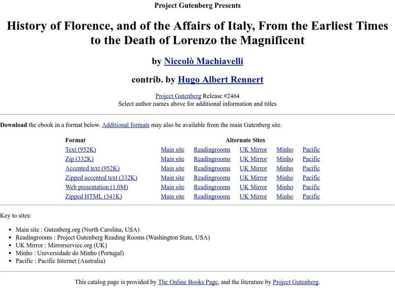 History of Florence Primary History of Florence Primary