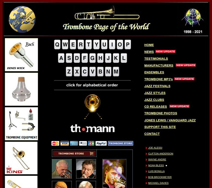 Trombone Page of the World Website Trombone Page of the World Website