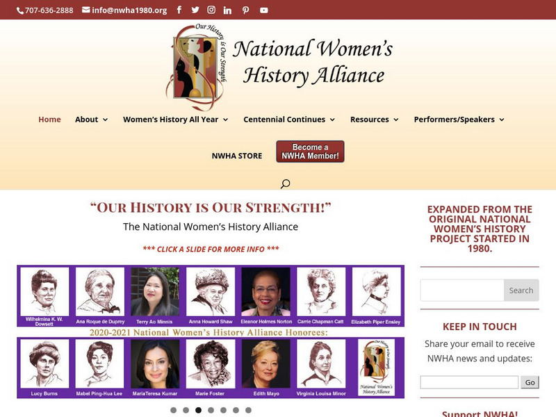 Nwhp.org: National Women's History Project Website Nwhp.org: National Women's History Project Website