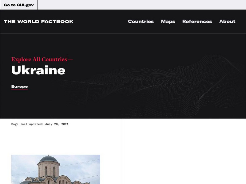 Cia: World Factbook: Ukraine Handout Cia: World Factbook: Ukraine Handout