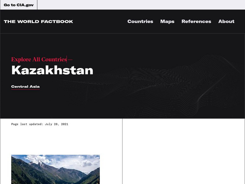 Cia: World Factbook: Kazakhstan Handout Cia: World Factbook: Kazakhstan Handout