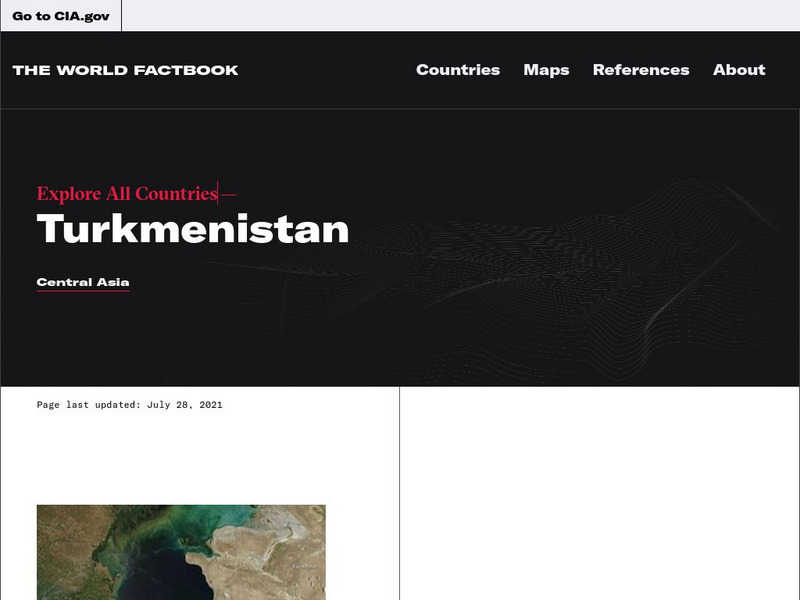 Cia: World Factbook: Turkmenistan Handout Cia: World Factbook: Turkmenistan Handout