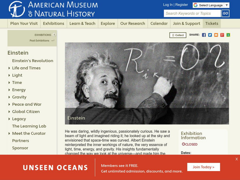 American Museum of Natural History: Einstein Website American Museum of Natural History: Einstein Website