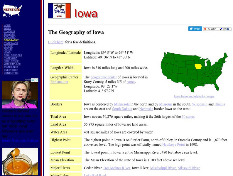 The Geography of Iowa Handout The Geography of Iowa Handout
