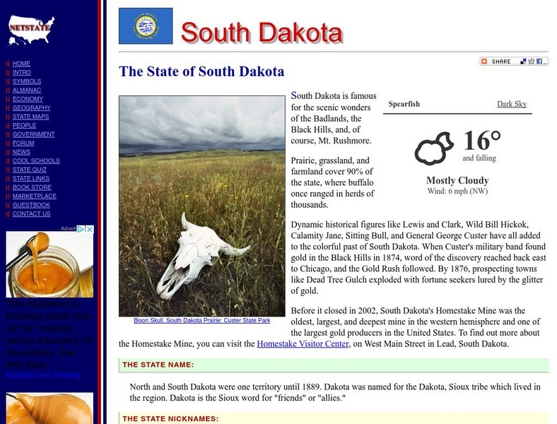 The Geography of South Dakota Handout The Geography of South Dakota Handout