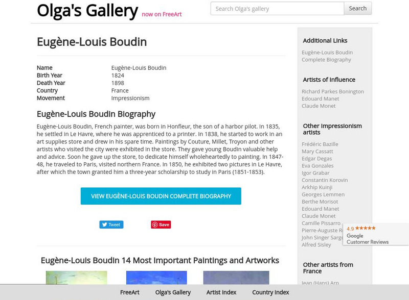 Olga's Gallery: Eugene Louis Boudin Graphic Olga's Gallery: Eugene Louis Boudin Graphic
