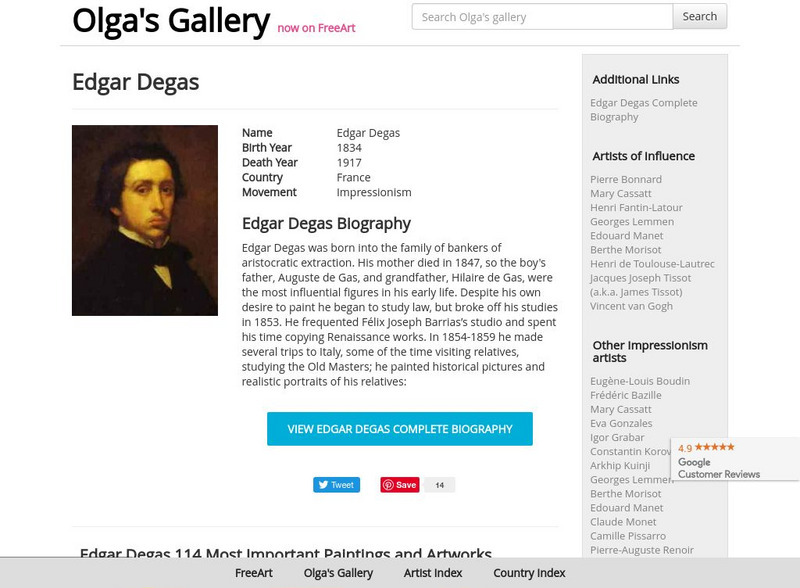 Olga's Gallery: Edgar Degas Graphic Olga's Gallery: Edgar Degas Graphic