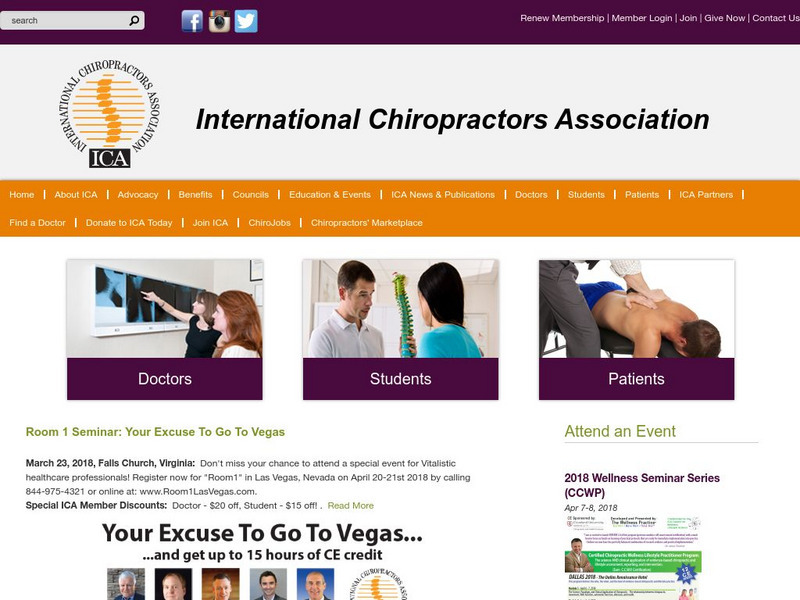 International Chiropractors Association Website International Chiropractors Association Website