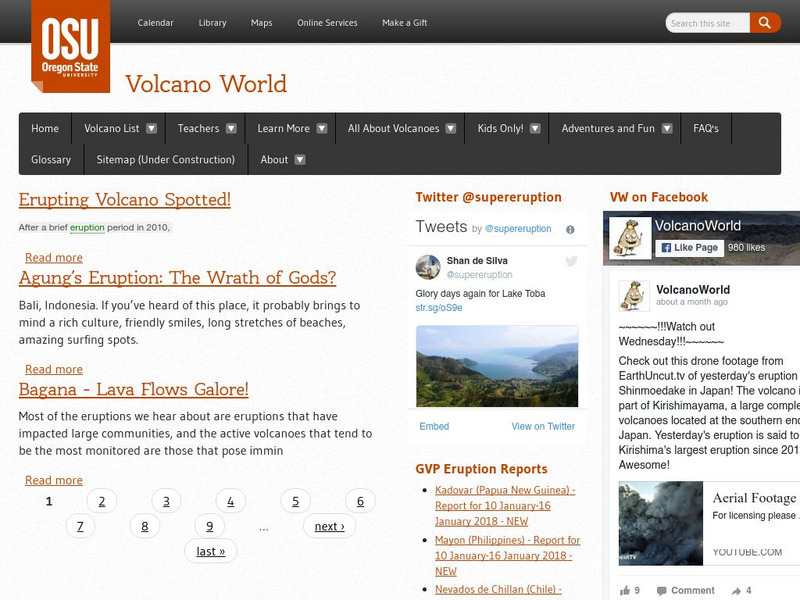 Oregon State University: Volcano World Website Oregon State University: Volcano World Website