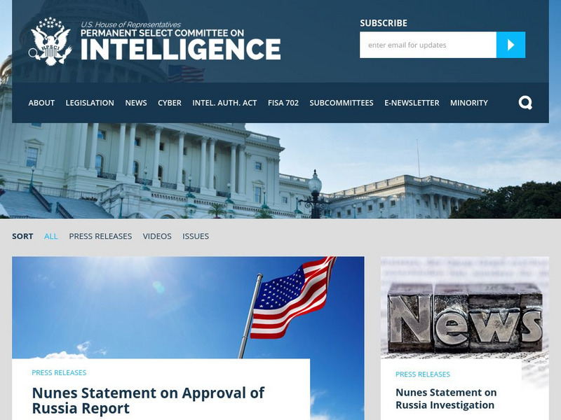 U.s. House Permanent Select Committee on Intelligence Website U.s. House Permanent Select Committee on Intelligence Website