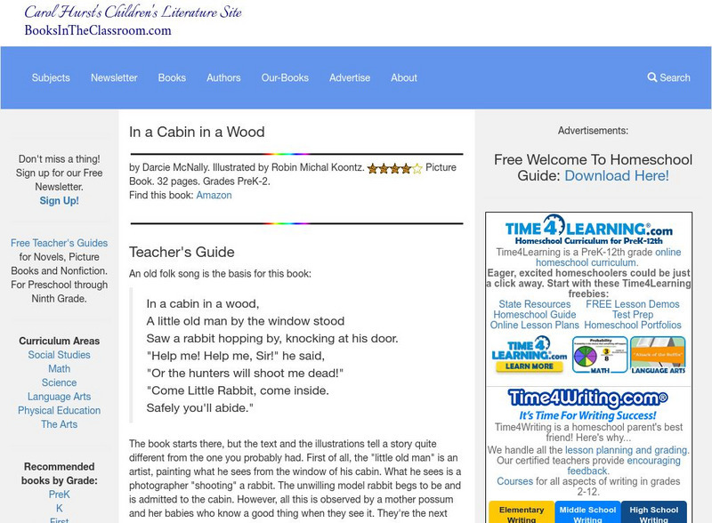 Carol Hurst's Children's Literature Site: In a Cabin in a Wood Website