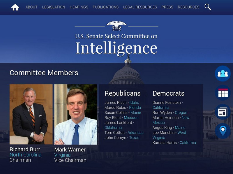 Us Senate Select Committee on Intelligence Website Us Senate Select Committee on Intelligence Website