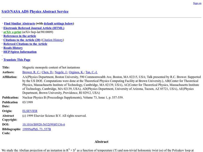 Boston University: Magnetic Monopoles Website Boston University: Magnetic Monopoles Website