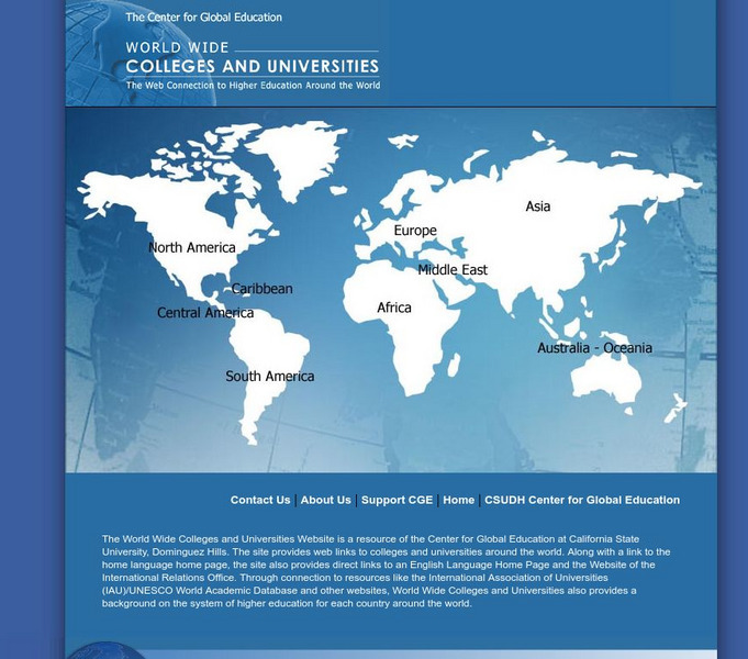 Usc Center for Global Education: World Wide Colleges Website Usc Center for Global Education: World Wide Colleges Website
