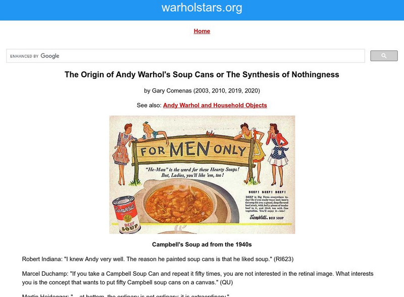 The Origin of the Soup Cans Whiteboard