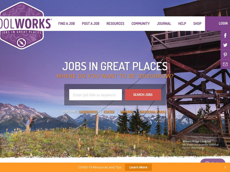 Cool Works: Cools Jobs in Exciting Places Website Cool Works: Cools Jobs in Exciting Places Website