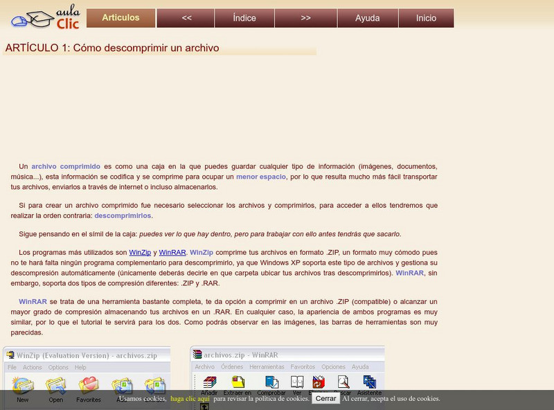 Aula Clic: Como Descomprimir Un Archivo Article