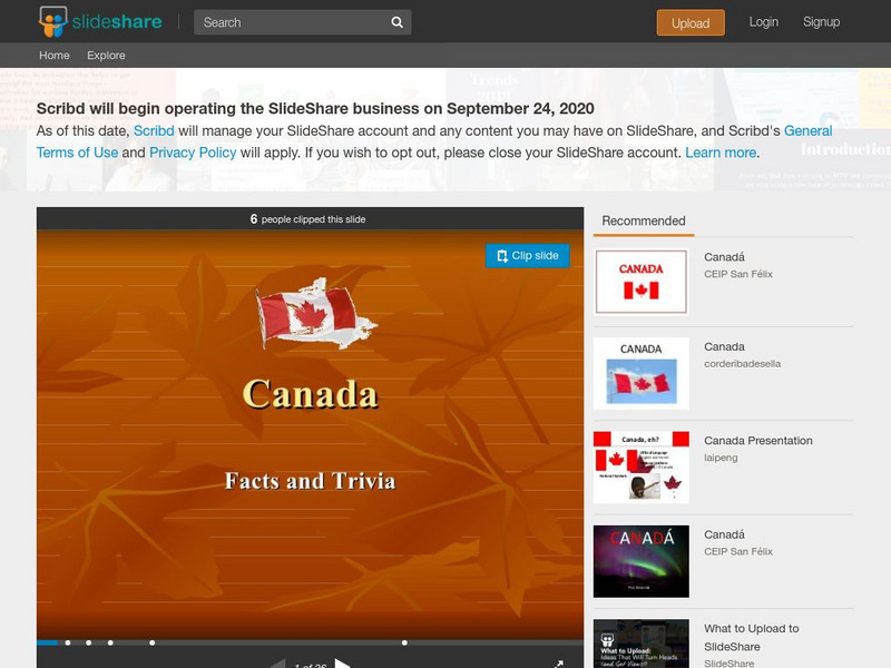 Rotem Tal: Canada: Facts & Trivia PPT Rotem Tal: Canada: Facts & Trivia PPT