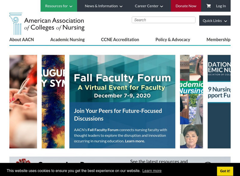 American association of colleges of nursing website for 9th 10th