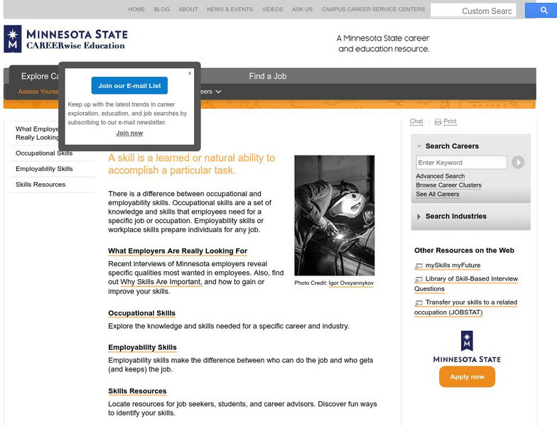 Career Wise Education: Skills Website Career Wise Education: Skills Website