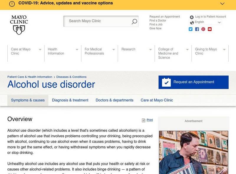 Mayo Clinic: Alcoholism Article Mayo Clinic: Alcoholism Article
