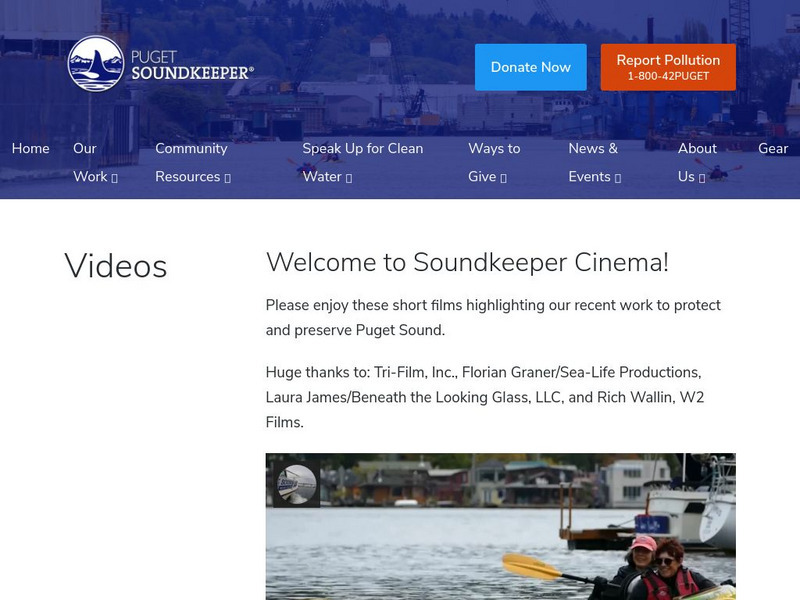 Puget Soundkeeper: Cinema Website