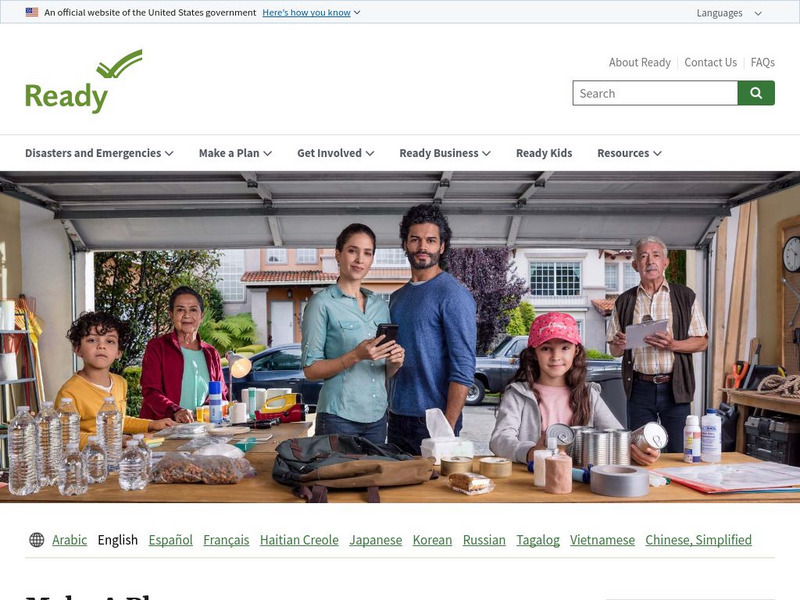 Ready: Make a Plan Website Ready: Make a Plan Website