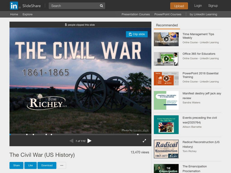 Tom Richey: The Civil War 1861 1865 PPT Tom Richey: The Civil War 1861 1865 PPT