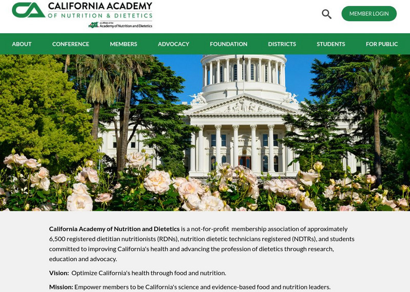 California Academy of Nutrition and Dietetics Website California Academy of Nutrition and Dietetics Website