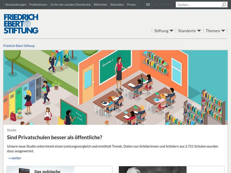 Friedrich Ebert Stiftung (In German): Homepage Website Friedrich Ebert Stiftung (In German): Homepage Website