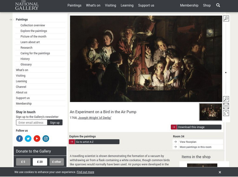 The National Gallery: Experiment on a Bird in the Air Pump Graphic The National Gallery: Experiment on a Bird in the Air Pump Graphic