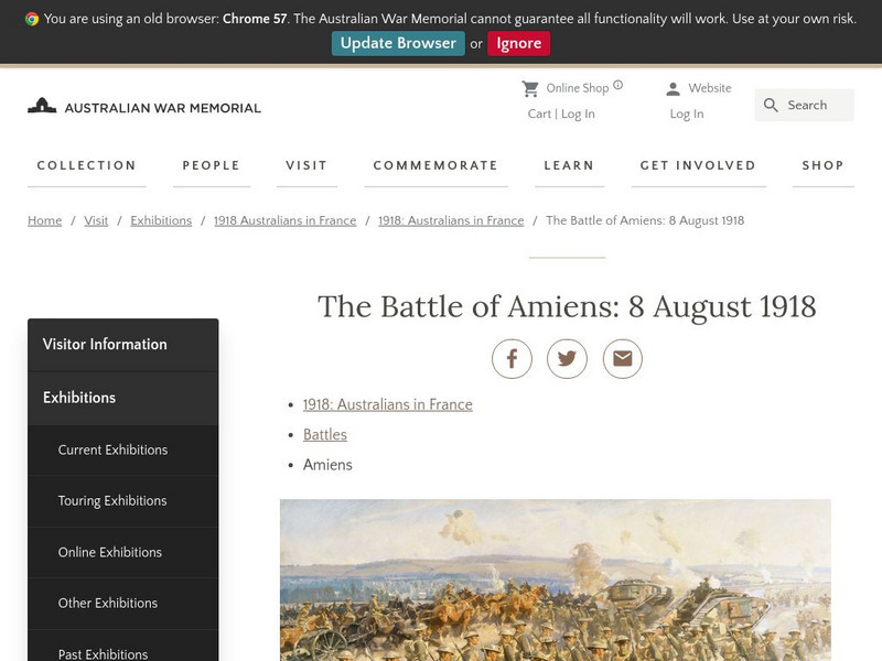 Australian War Memorial: 1918: The Battle of Amiens Website