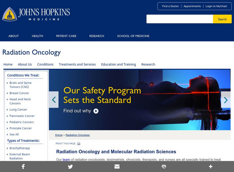 Johns Hopkins Medicine: About Radiosurgery Website
