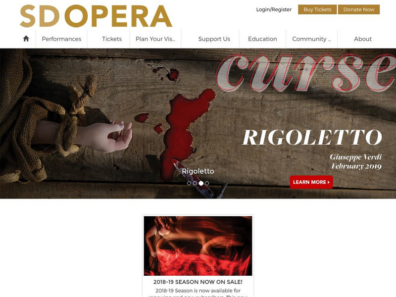 San Diego Opera Website