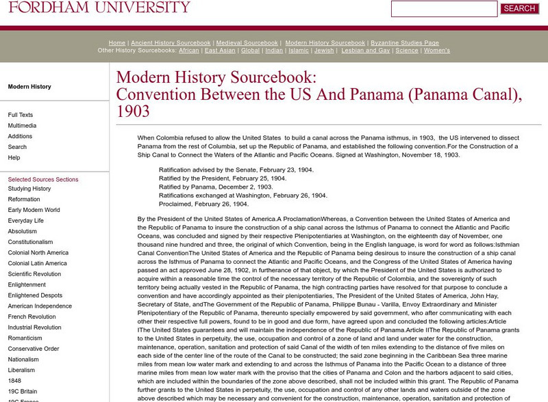 Fordham University: Modern History Sourcebook: A Proclamation to Panama by u.s. Government Primary Fordham University: Modern History Sourcebook: A Proclamation to Panama by u.s. Government Primary