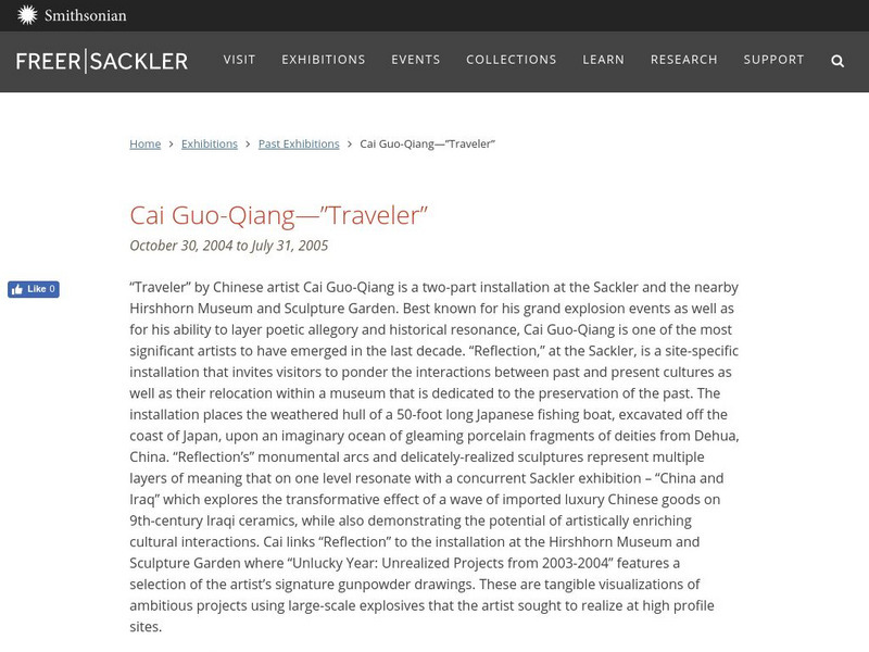 Freer | Sackler Galleries: Cai Guo Qiang, Traveler Website Freer | Sackler Galleries: Cai Guo Qiang, Traveler Website