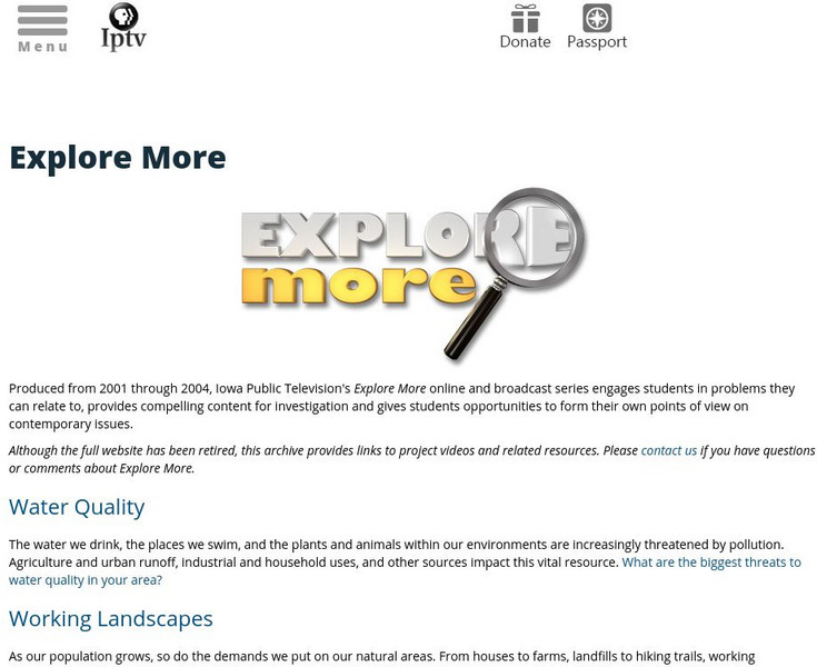 Iowa Public Television (Iptv): Explore More Interactive Iowa Public Television (Iptv): Explore More Interactive